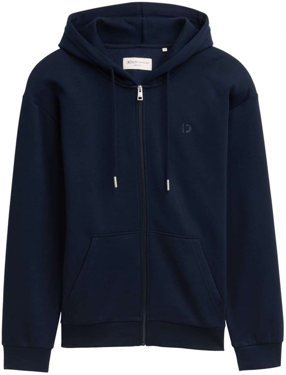 TOM TAILOR DENIM Tepláková bunda  námornícka modrá
