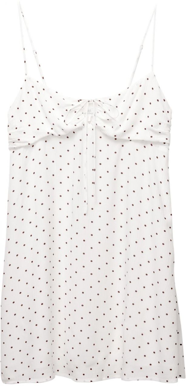 Pull&Bear Letné šaty 'PACIFIC'  tmavohnedá / biela