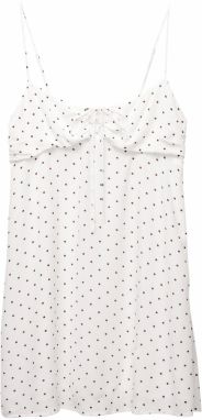 Pull&Bear Letné šaty 'PACIFIC'  tmavohnedá / biela
