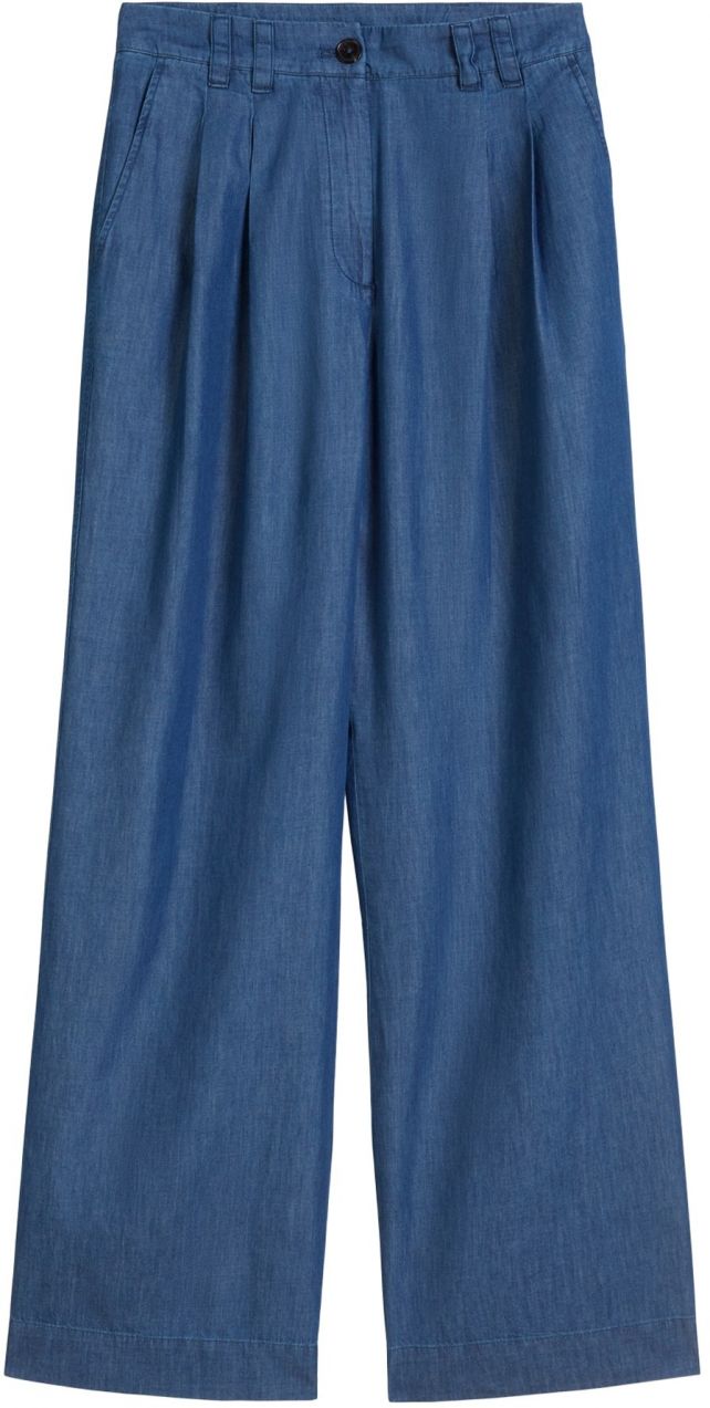 Marc O'Polo Plisované nohavice  modrá denim