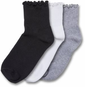 Urban Classics Ponožky 'Ruffle'  sivá / čierna / biela