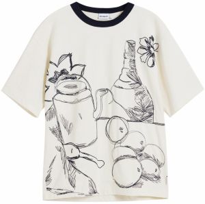 Desigual Tričko  čierna / biela