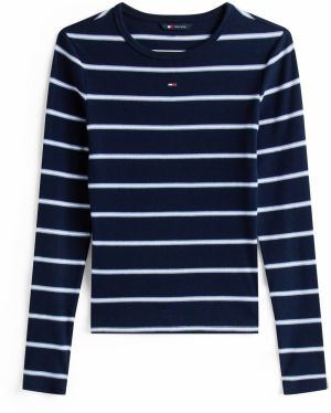 Tommy Jeans Tričko 'ESSENTIAL'  námornícka modrá / biela