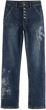 Desigual Džínsy  modrá denim / biela