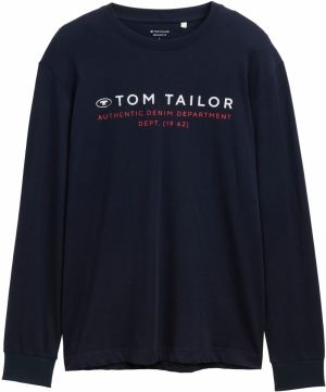 TOM TAILOR Tričko  tmavomodrá / červená / biela