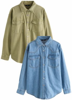 Next Blúzka  modrá denim / kiwi