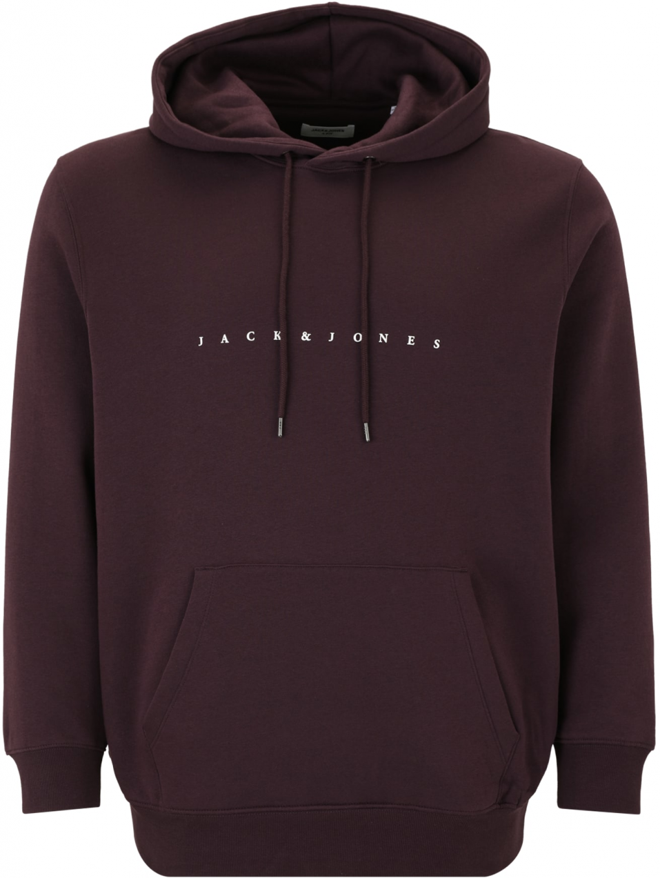 Jack & Jones Plus Mikina 'JJEStar'  baklažánová / biela