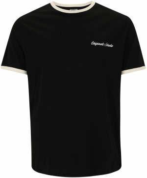 Jack & Jones Plus Tričko 'JORNORREBRO'  čierna / biela