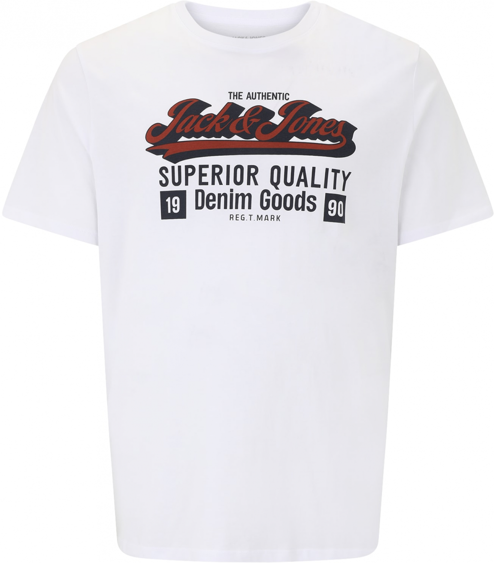 Jack & Jones Plus Tričko  tmavočervená / čierna / biela
