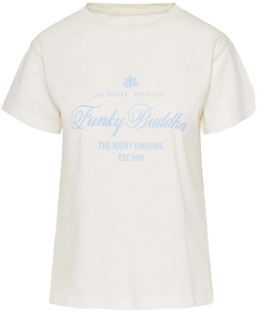 Funky Buddha Tričko  nebielená / modrá