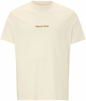JACK & JONES Tričko 'JORNORREBRO'  karamelová / šedobiela