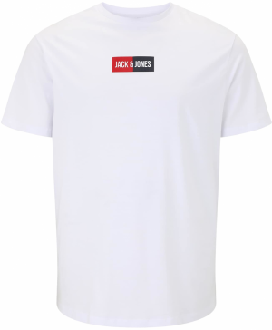 Jack & Jones Plus Tričko 'JJPAN'  červená / čierna / biela