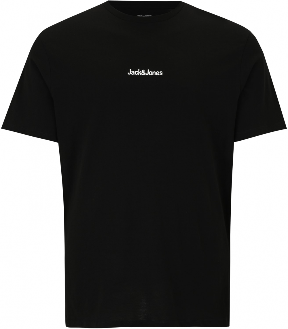 Jack & Jones Plus Tričko 'JJMINE'  svetlosivá / oranžová / čierna / biela