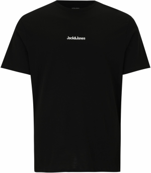 Jack & Jones Plus Tričko 'JJMINE'  svetlosivá / oranžová / čierna / biela