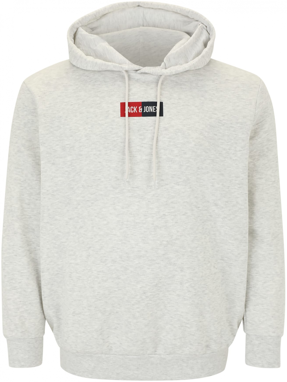 Jack & Jones Plus Mikina 'JJPAN'  tmavomodrá / ohnivo červená / biela melírovaná