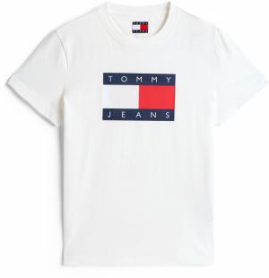 Tommy Jeans Tričko  námornícka modrá / červená / biela