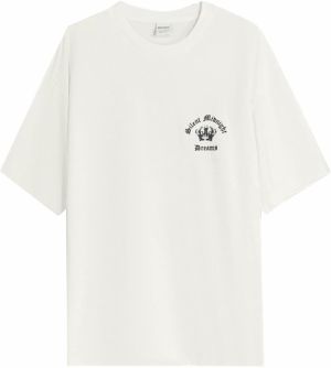 Bershka Tričko  čierna / biela