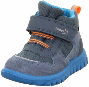 SUPERFIT Tenisky 'SPORT7 MINI'  modrosivá / nebesky modrá / oranžová