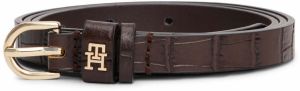 TOMMY HILFIGER Opasky 'ESSENTIAL EFFORTLESS'  tmavohnedá / zlatá