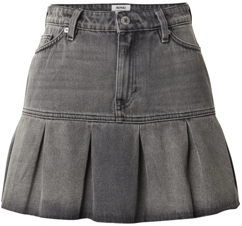 Monki Sukňa  čierny denim