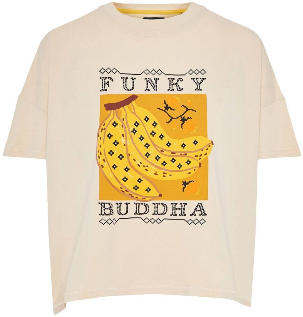 Funky Buddha Tričko  nebielená / žltá / čierna