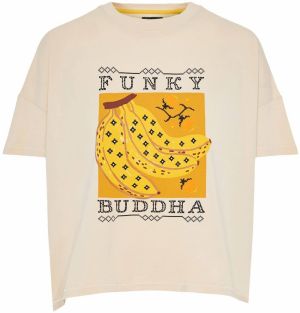 Funky Buddha Tričko  nebielená / žltá / čierna