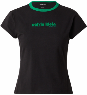 Calvin Klein Jeans Tričko  zelená / čierna