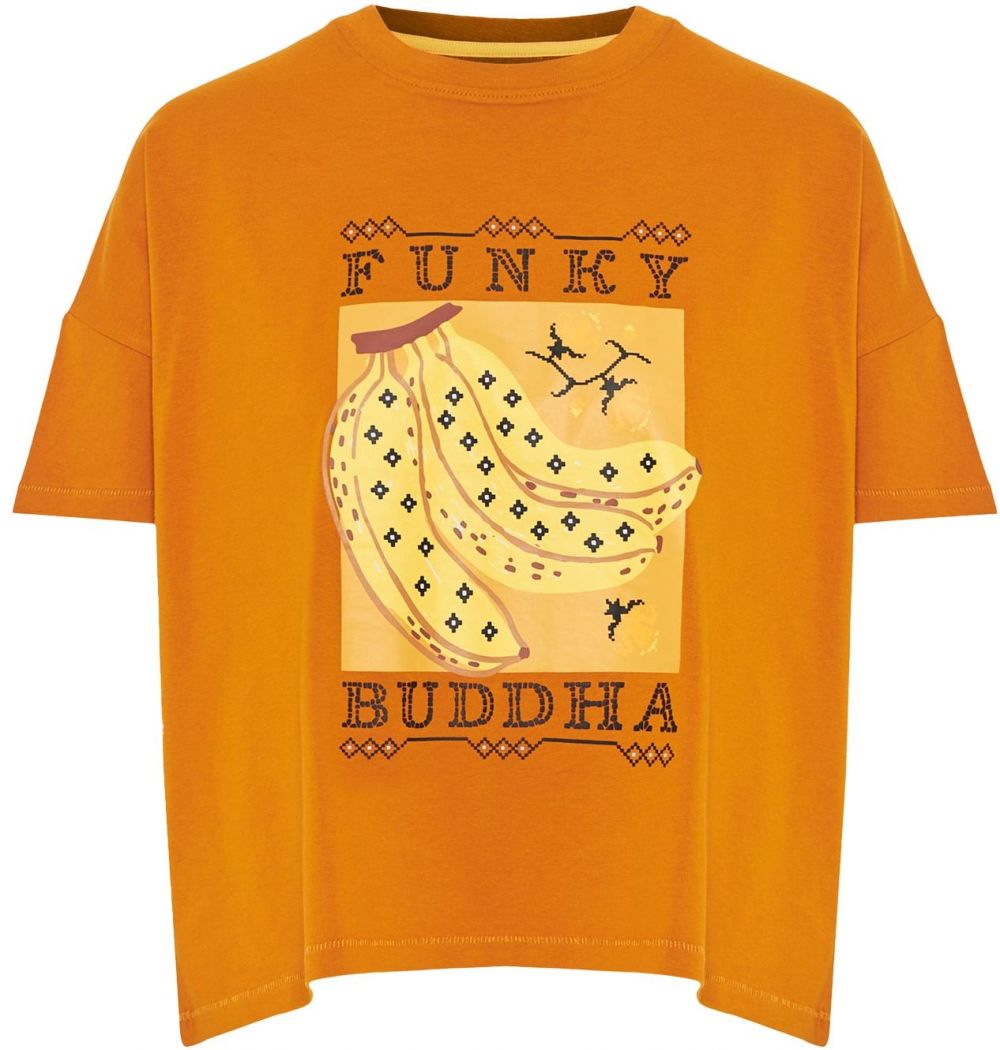 Funky Buddha Tričko  zlatá žltá / tmavožltá / čierna