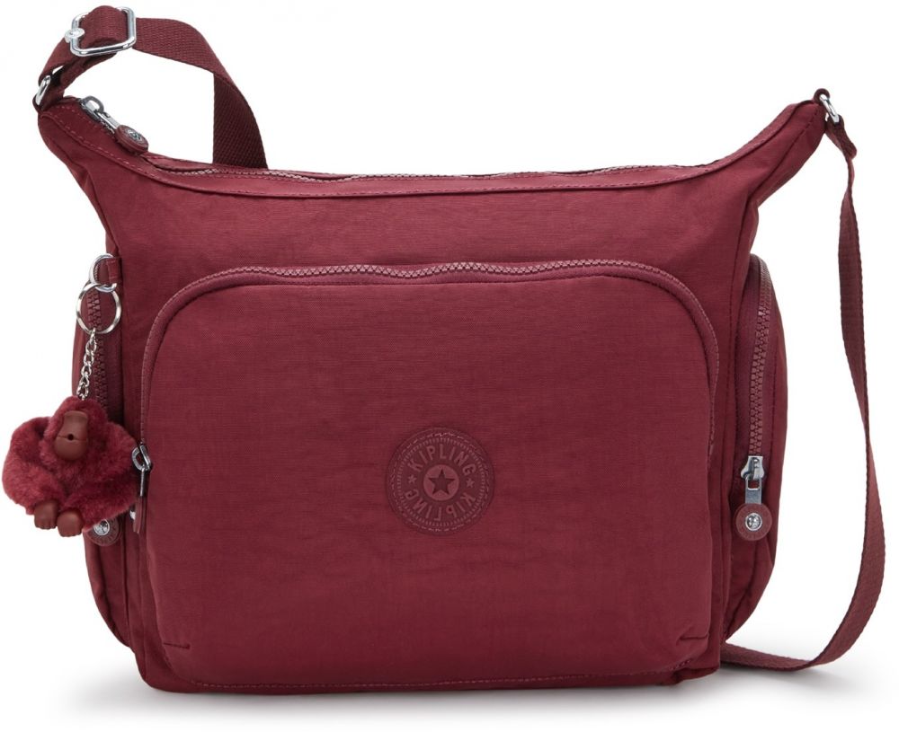 KIPLING Taška cez rameno 'Gabb'  tmavočervená