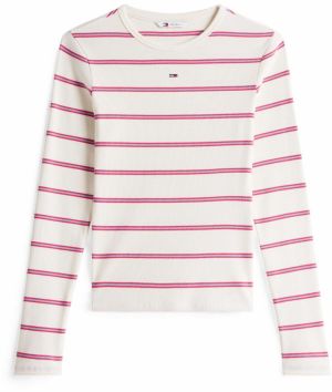 Tommy Jeans Tričko 'ESSENTIAL'  svetlomodrá / červená / biela