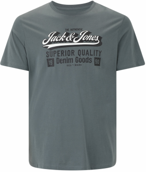 Jack & Jones Plus Tričko  sivá / čierna / biela