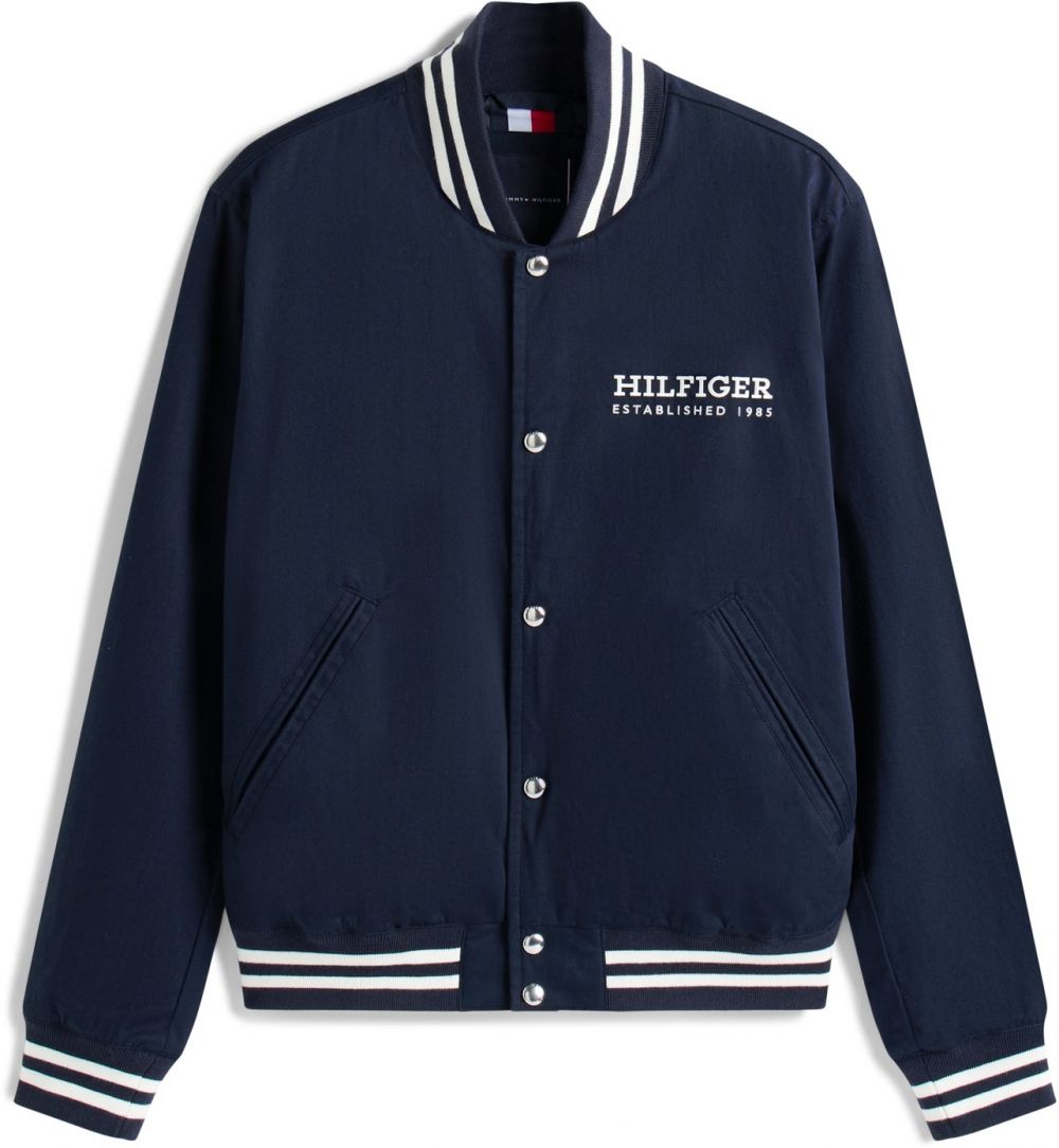 TOMMY HILFIGER Prechodná bunda  námornícka modrá / biela