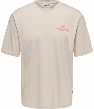 Only & Sons Tričko 'ONSFRANK'  striebornosivá / zelená / oranžová / červená