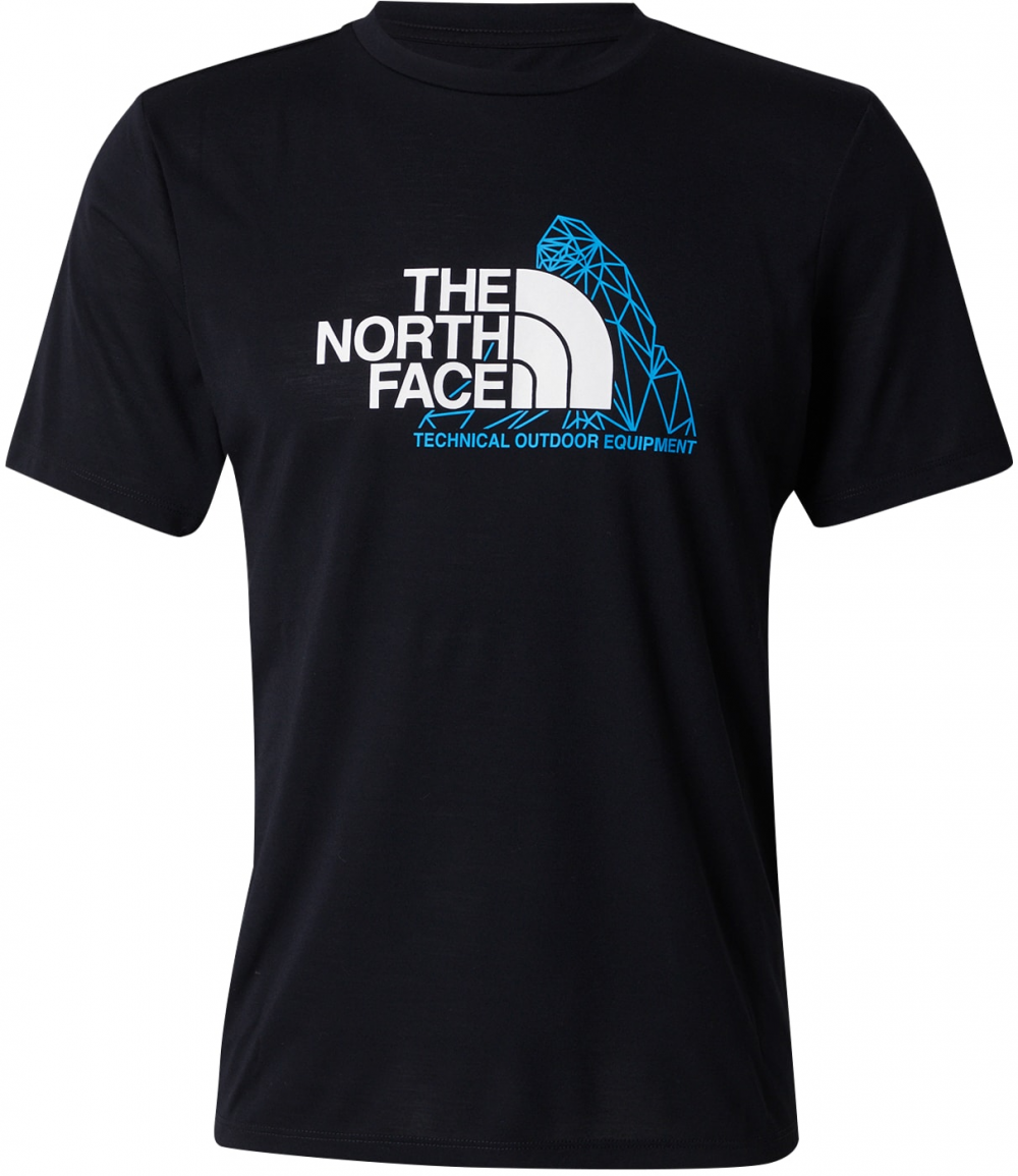 THE NORTH FACE Funkčné tričko 'MOUNTAIN FOUNDATION'  nebesky modrá / čierna / biela