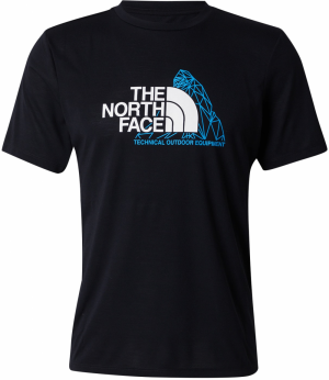 THE NORTH FACE Funkčné tričko 'MOUNTAIN FOUNDATION'  nebesky modrá / čierna / biela