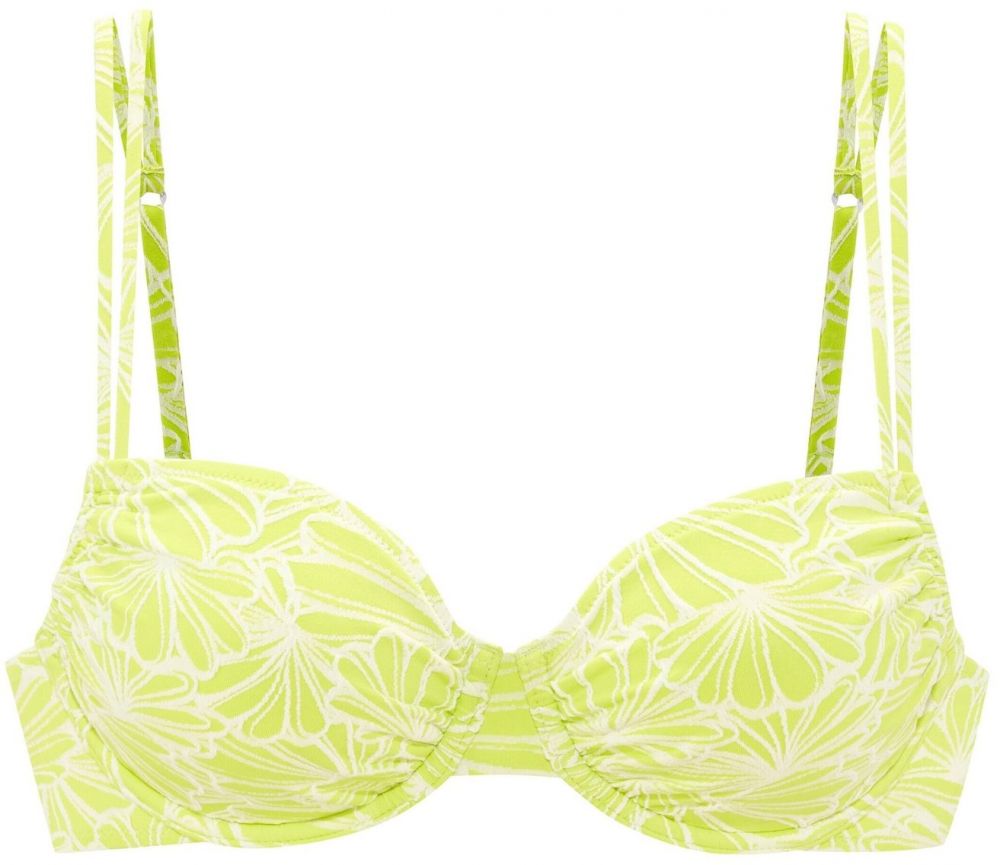 VENICE BEACH Bikinový top  limetová / biela