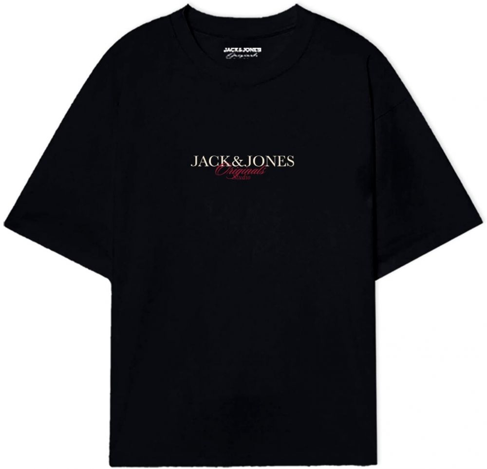 JACK & JONES Tričko 'JORBILLYBURG'  karmínovo červená / čierna / biela