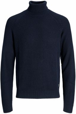JACK & JONES Sveter 'JJPANNEL'  tmavomodrá