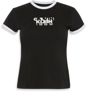 Calvin Klein Jeans Tričko '1968'  čierna / biela