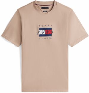 TOMMY HILFIGER Tričko  béžová / námornícka modrá / červená / biela