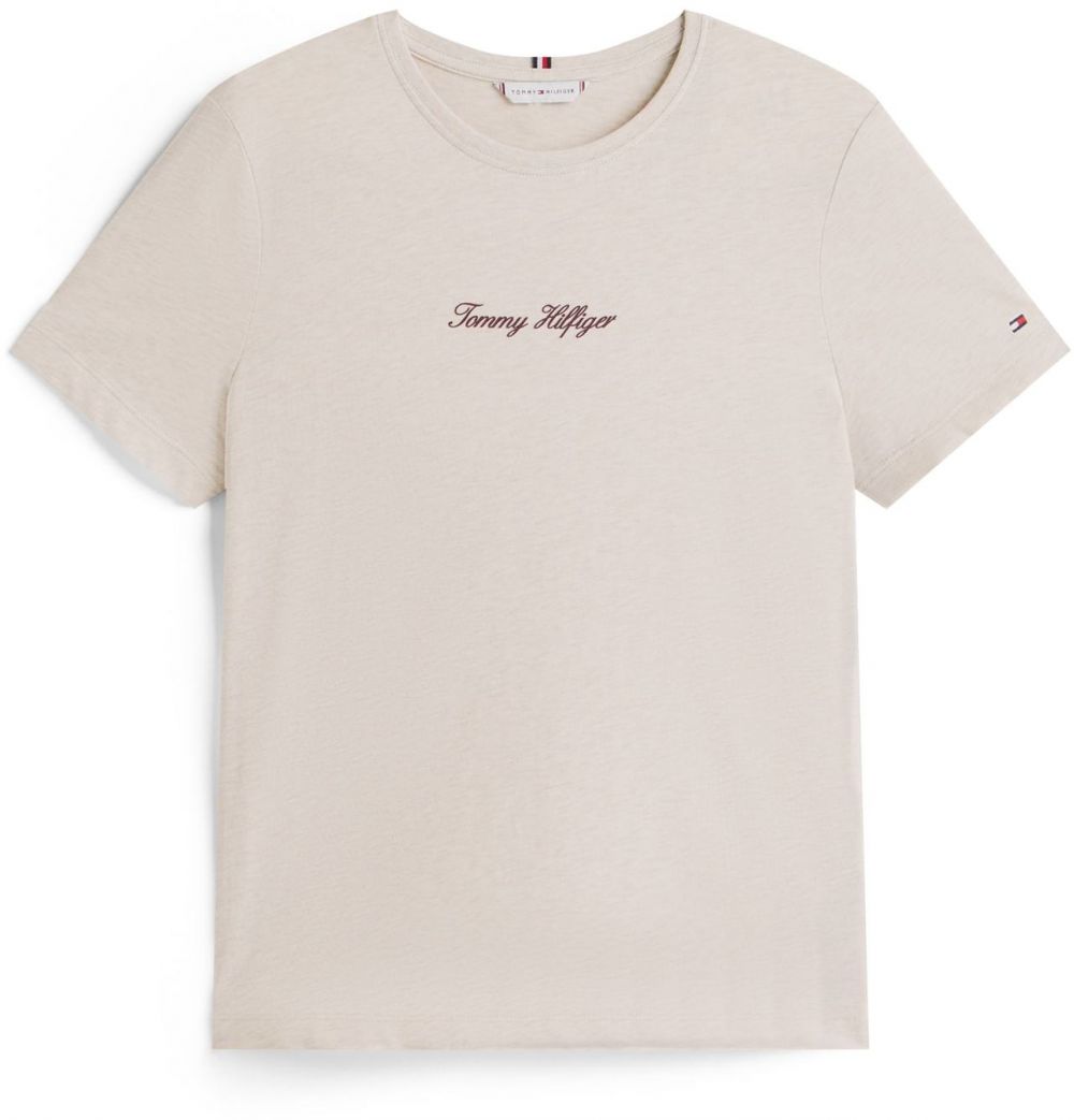 TOMMY HILFIGER Tričko 'Classic'  nebielená / bordová