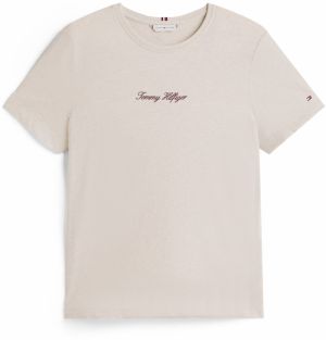 TOMMY HILFIGER Tričko 'Classic'  nebielená / bordová
