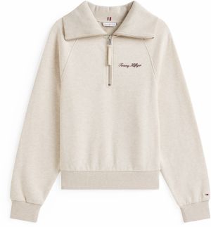 TOMMY HILFIGER Mikina 'CLASSIC'  béžová / tmavočervená