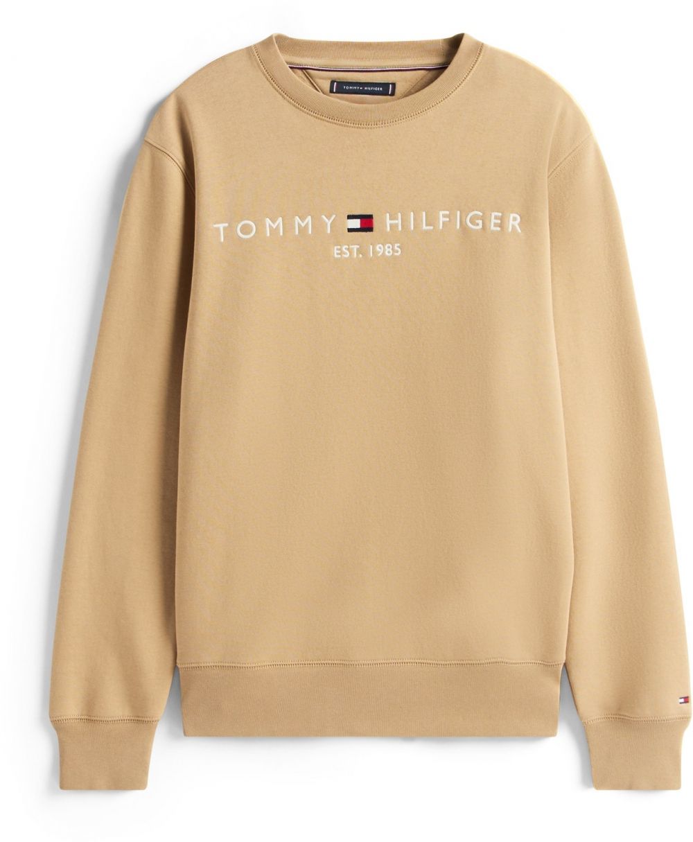 TOMMY HILFIGER Mikina  námornícka modrá / svetlohnedá / červená / biela