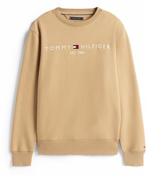 TOMMY HILFIGER Mikina  námornícka modrá / svetlohnedá / červená / biela