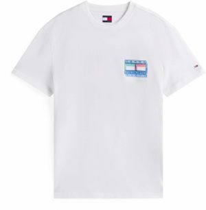 Tommy Jeans Tričko  nebielená / kráľovská modrá / svetlozelená / svetločervená