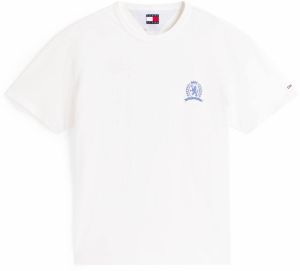 Tommy Jeans Tričko 'PLAY'  nebielená / modrá / červená