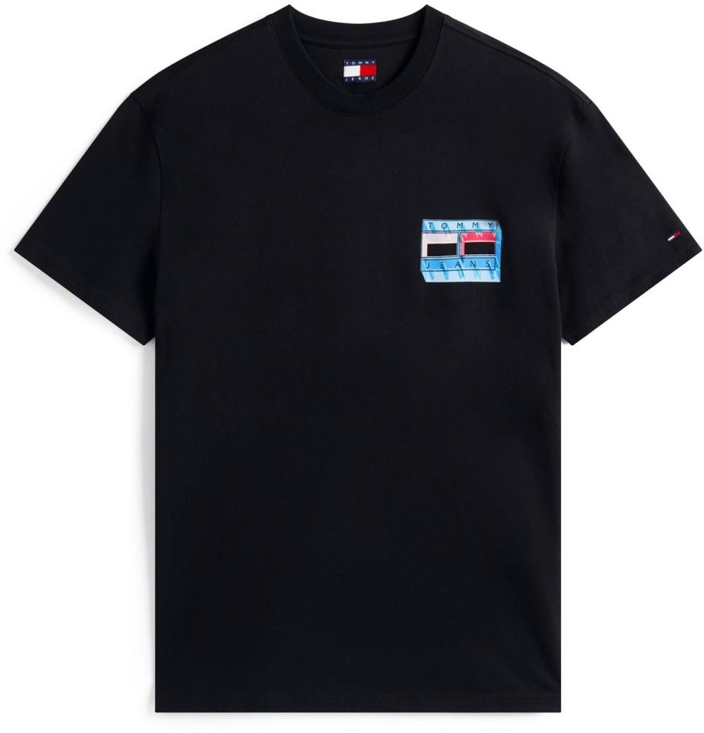 Tommy Jeans Tričko  tyrkysová / svetložltá / čierna / biela