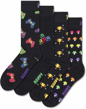 Happy Socks Ponožky 'Gamer'  žltá / limetová / ružová / čierna