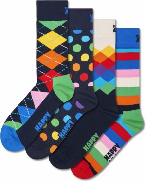 Happy Socks Ponožky  modrá / žltá / oranžová / čierna